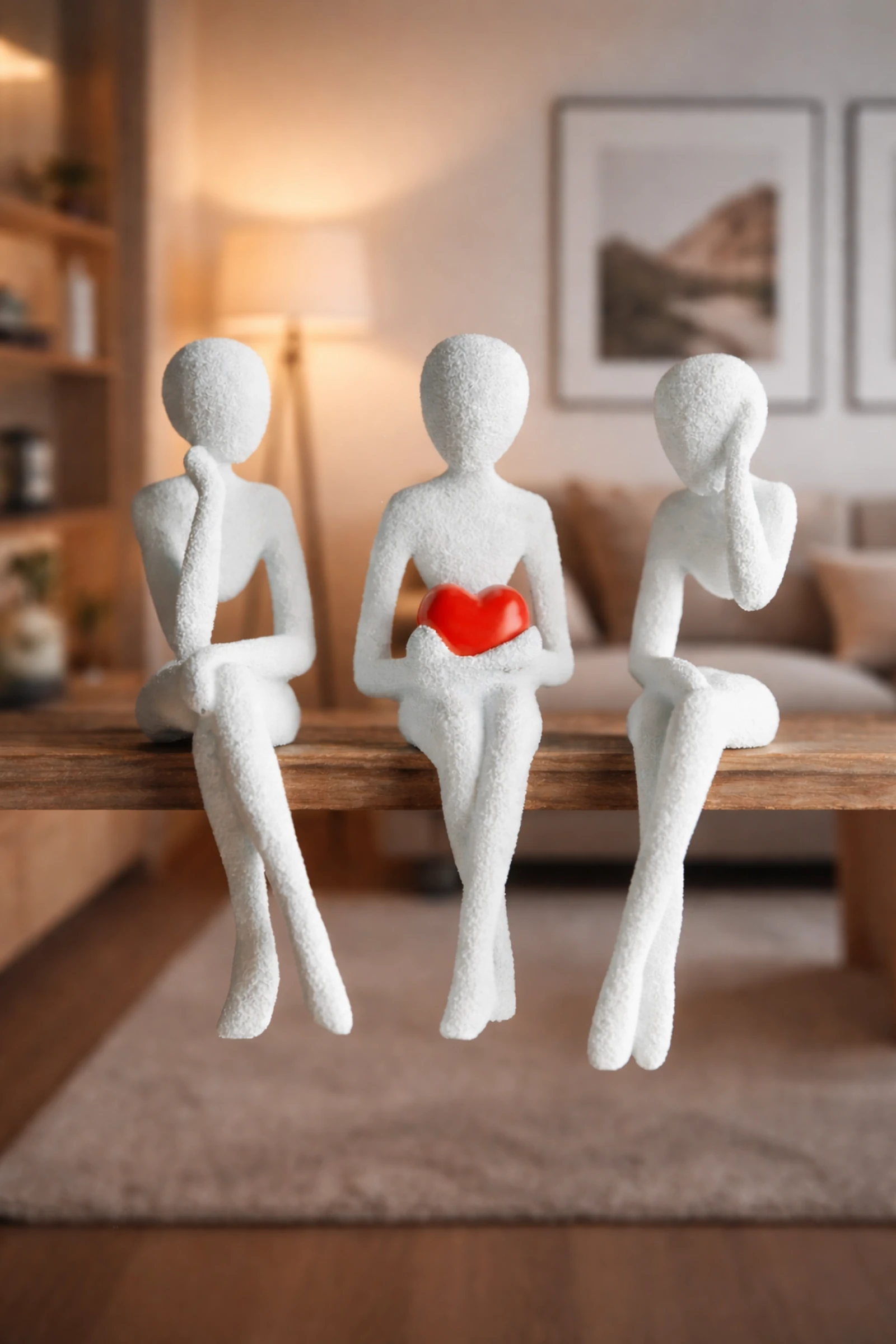Set van 3 Figuren met Hart